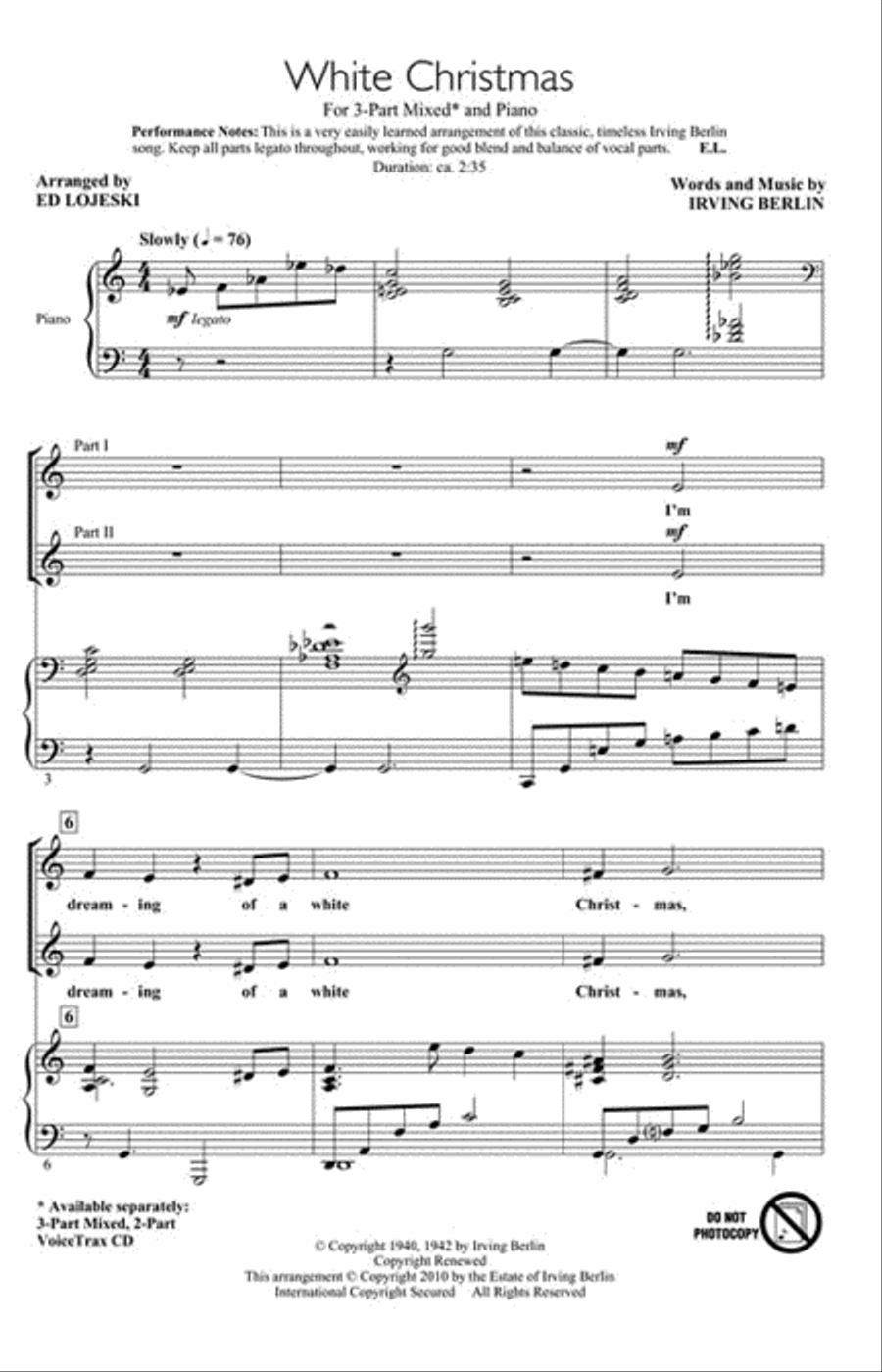 White Christmas White Christmas 3-Part scores gallery preview page 2