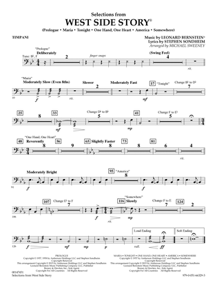 West Side Story (Selections for Flex-Band) (arr. Michael Sweeney) - Timpani