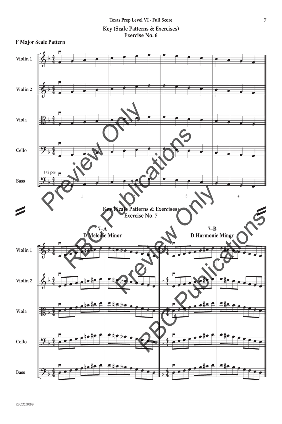 Texas Prep Level VI (Score) Orchestra scores gallery preview page 6