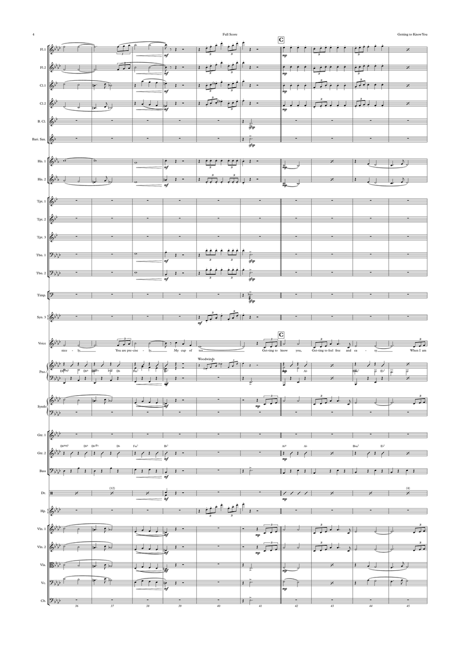 Getting To Know You Full Orchestra scores gallery preview page 4