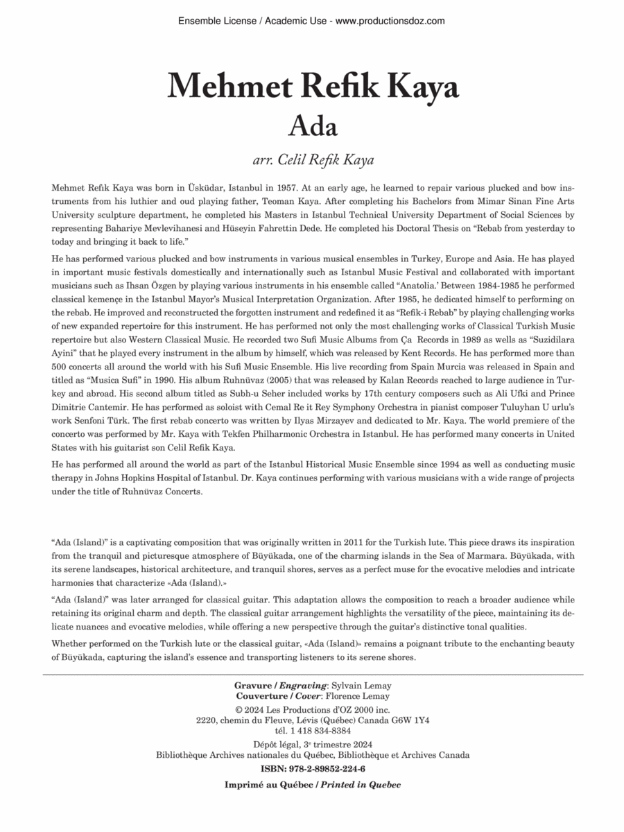 Ada Classical Guitar scores gallery preview page 1