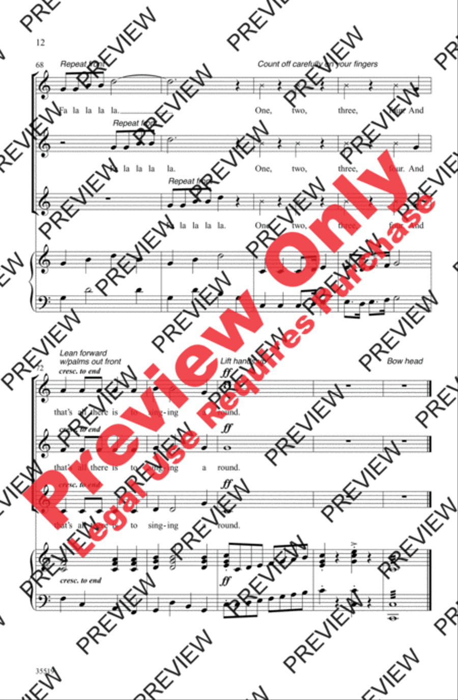 Singing A-Round SAB scores gallery preview page 12