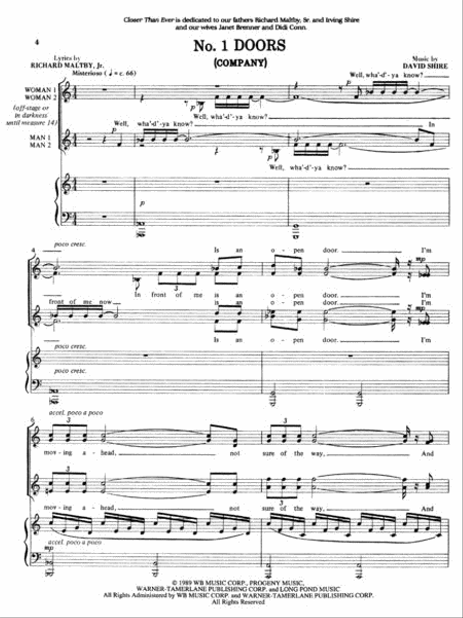 Closer Than Ever Piano, Vocal, Guitar scores gallery preview page 2