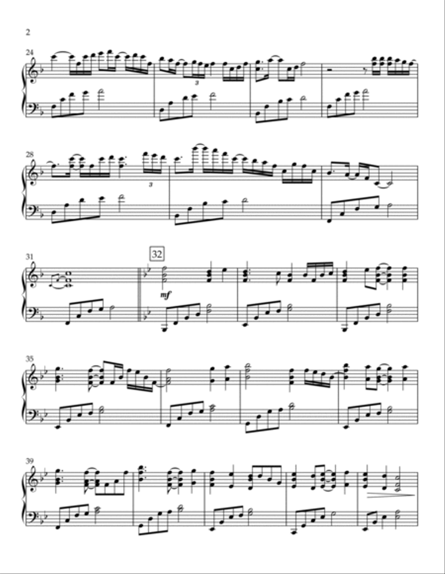 Father, We Praise Thee, Now the Night Is Over (new age piano) Piano Solo scores gallery preview page 2
