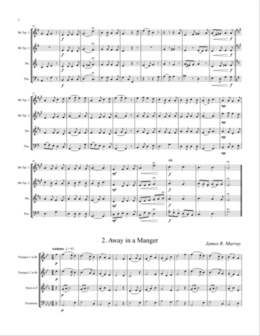 6 Christmas Quartets 6 Christmas Quartets Brass Quartet scores gallery preview page 3