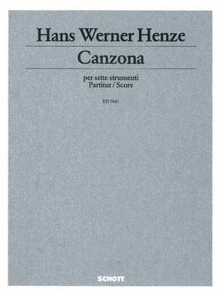 Book cover for Canzona Per Sette Strumenti