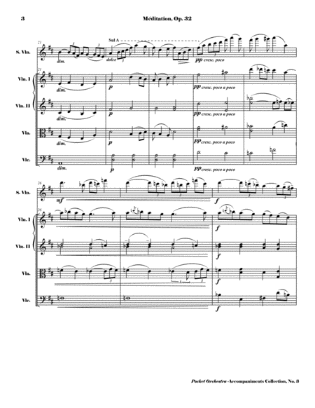 Glazunov - Meditation for Violin and String Quartet, Op. 32 (SCORE AND PARTS) image number null