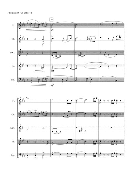 Fantasy on Für Elise (Woodwind Quintet) image number null