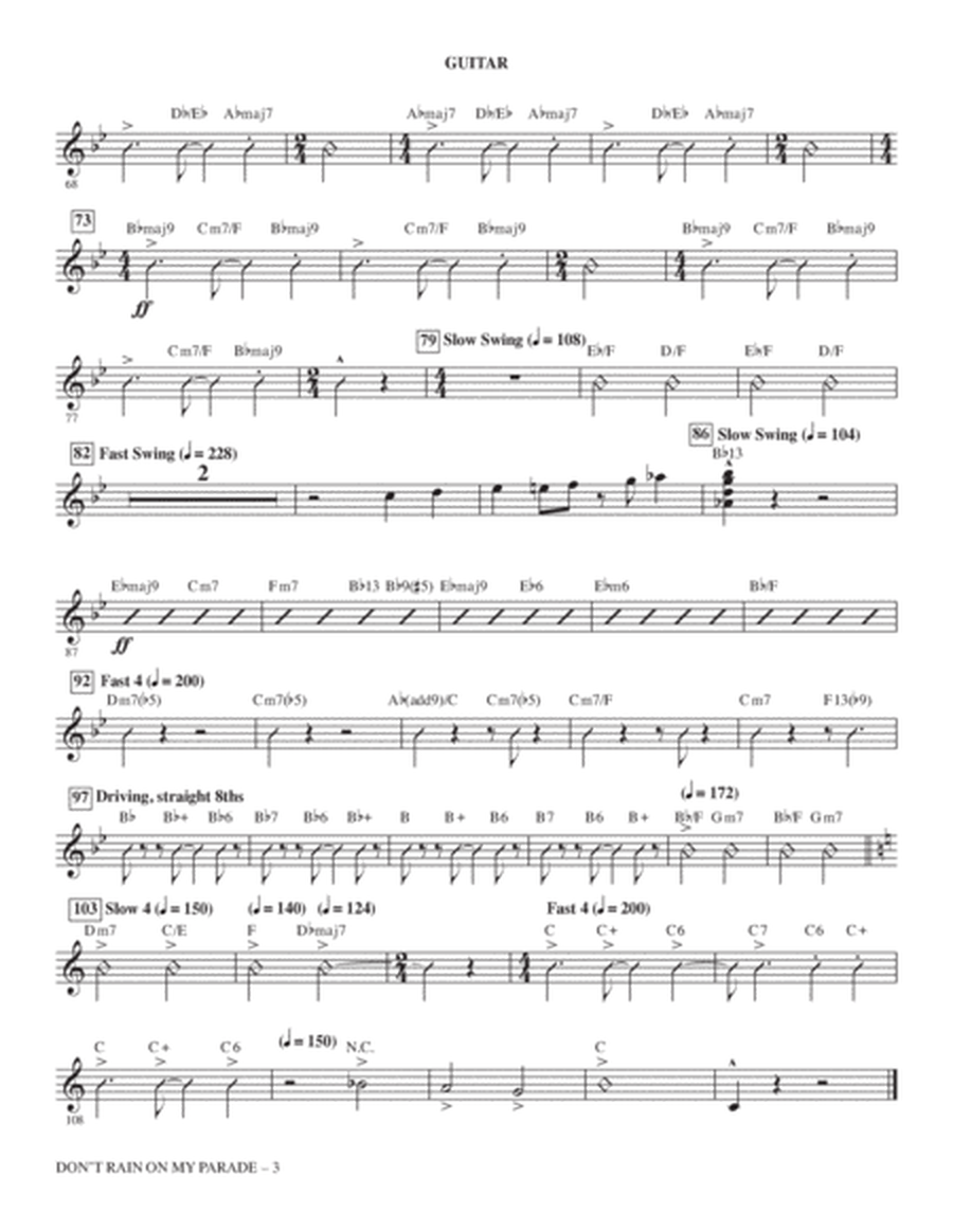 Don't Rain On My Parade (from Funny Girl) (arr. Mark Brymer) - Guitar