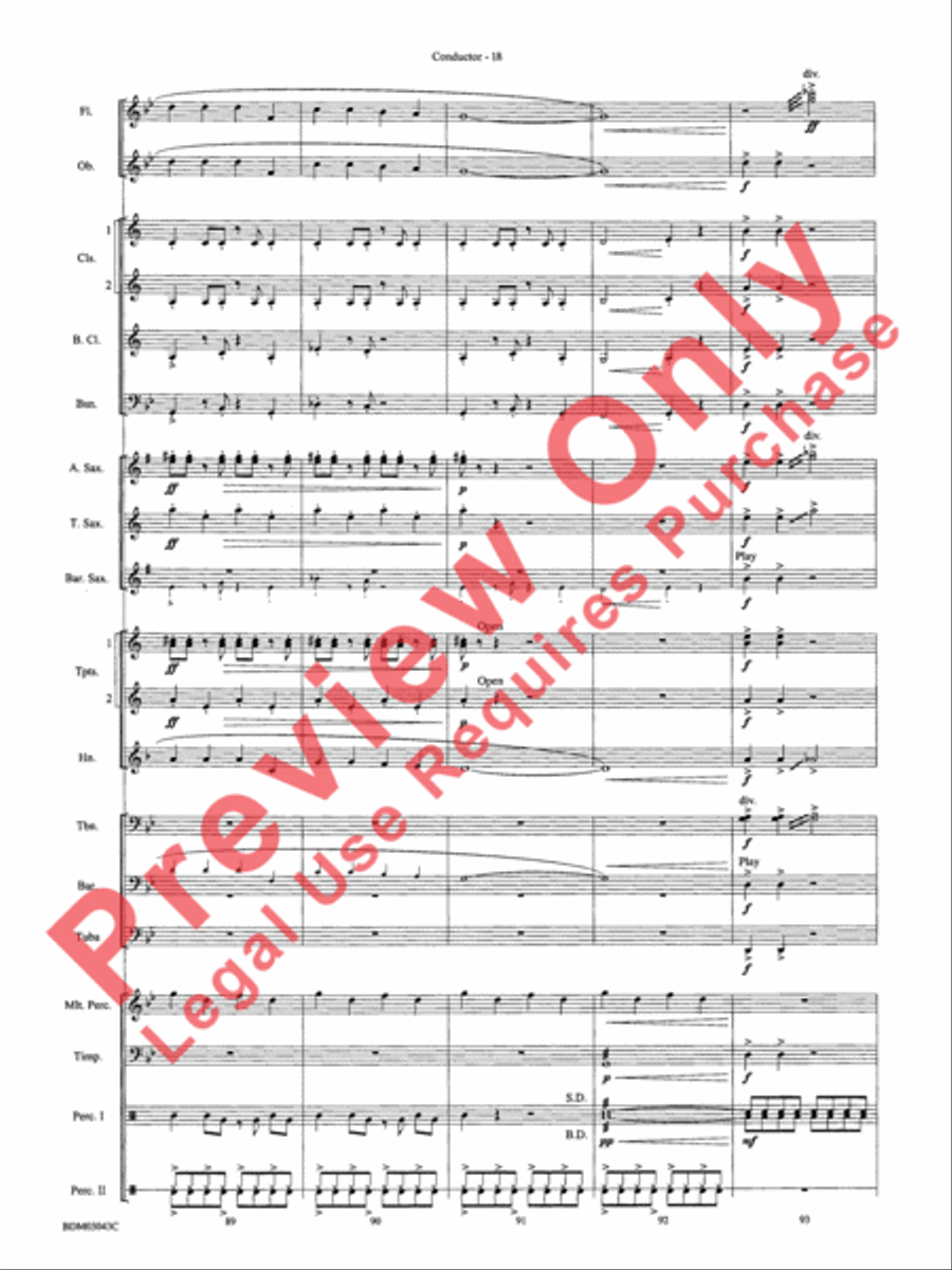 The Great Steamboat Race The Great Steamboat Race Concert Band scores gallery preview page 21