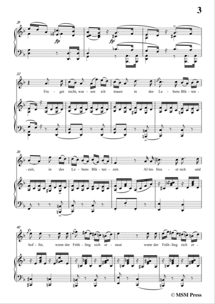 Schubert-Der Jüngling am Bache,Op.87 No.3,in d minor,for voice and piano Voice Solo scores gallery preview page 5