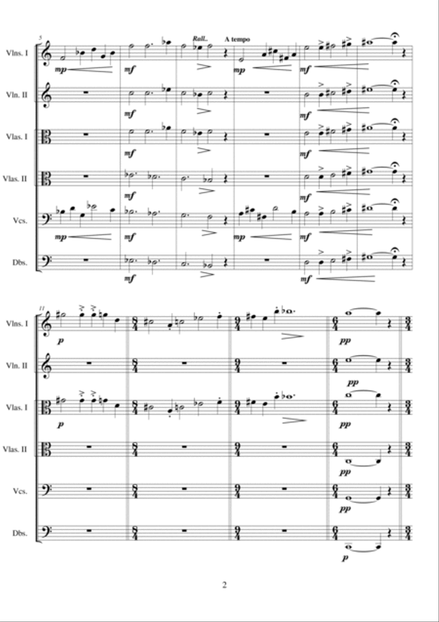 Fantasy no.1 in C - CS 265 for String orchestra String Quartet scores gallery preview page 2