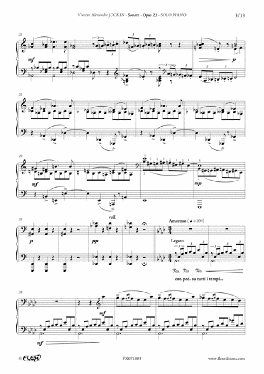 Sonate, Opus 21 Piano Solo scores gallery preview page 3