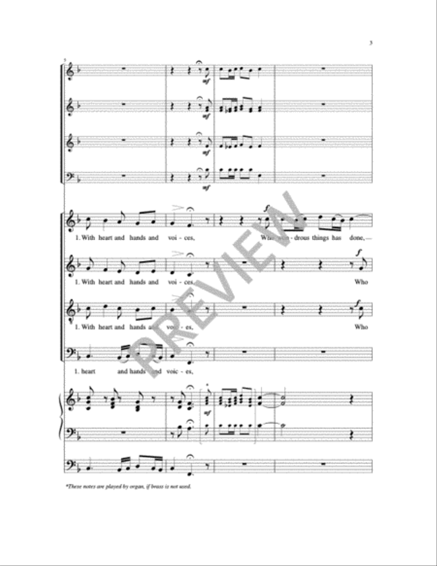 Now Thank We All Our God 4-Part scores gallery preview page 7
