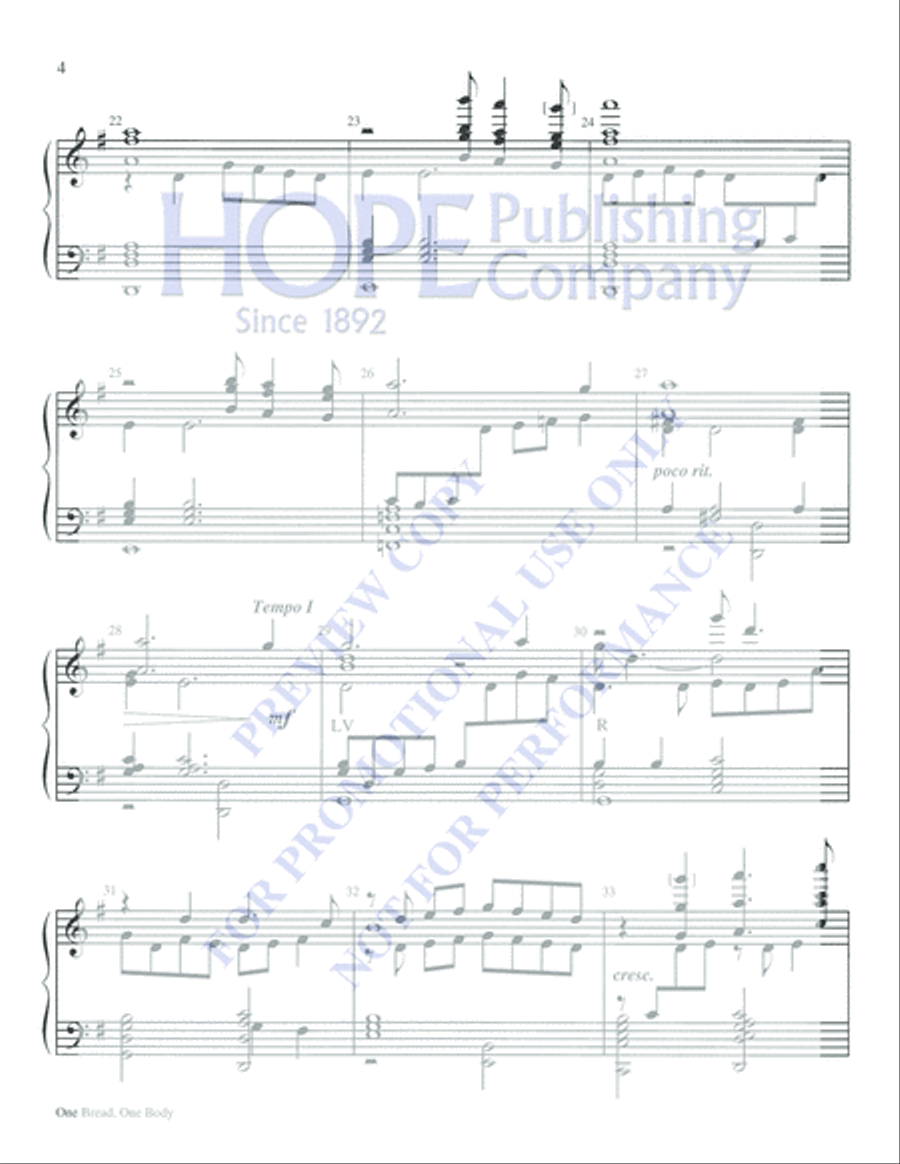 One Bread, One Body 5-Octaves scores gallery preview page 4