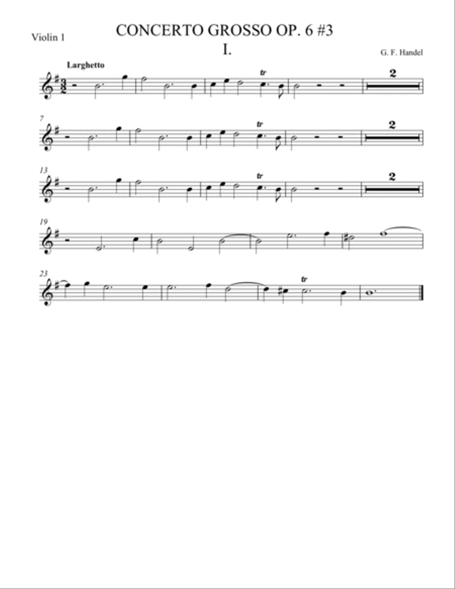 Concerto Grosso Op. 6 #3 Movement I String Orchestra scores gallery preview page 5
