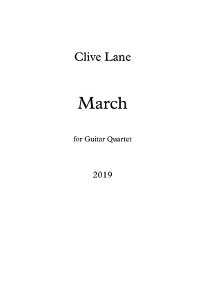 Book cover for March for four guitars