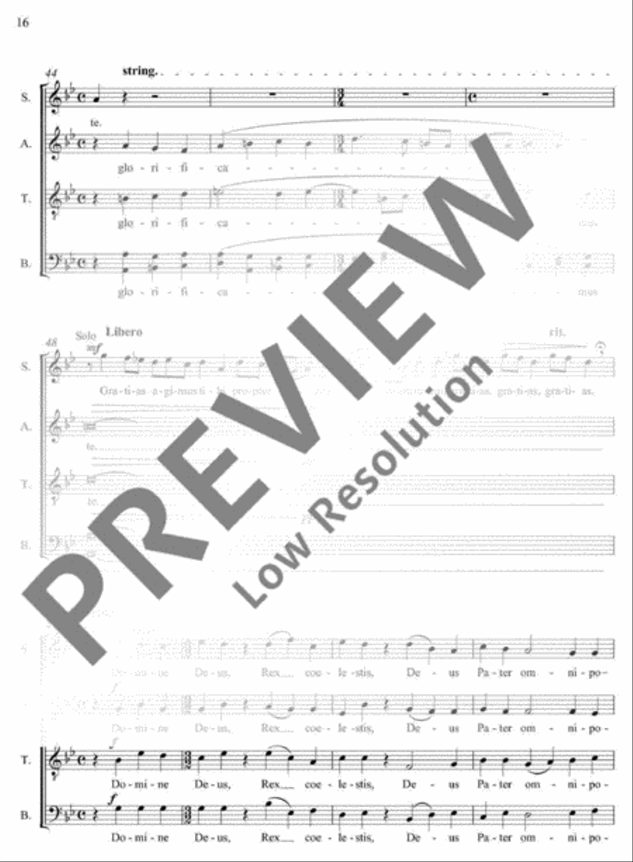 Missa brevis 4-Part scores gallery preview page 17