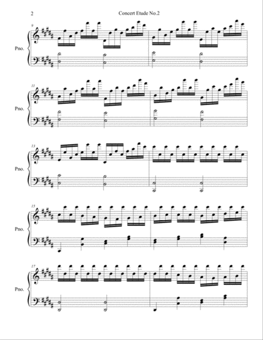 concert etude no.2 Piano Method scores gallery preview page 2
