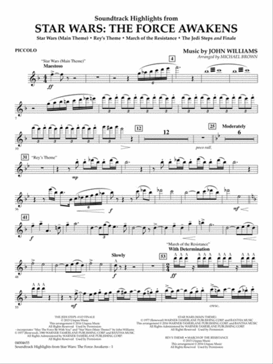 Soundtrack Highlights from Star Wars: The Force Awakens Concert Band scores gallery preview page 4