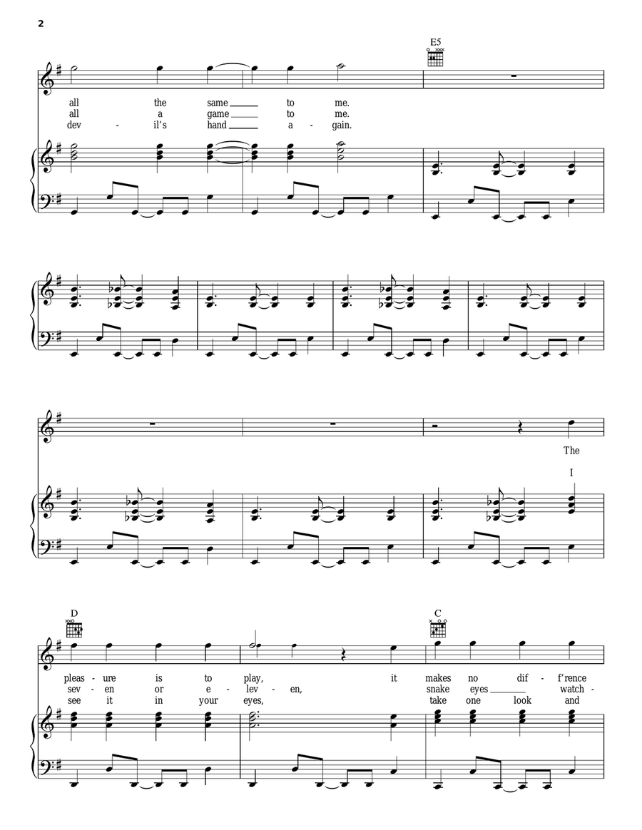 Ace Of Spades Ace Of Spades Piano, Vocal, Guitar scores gallery preview page 2