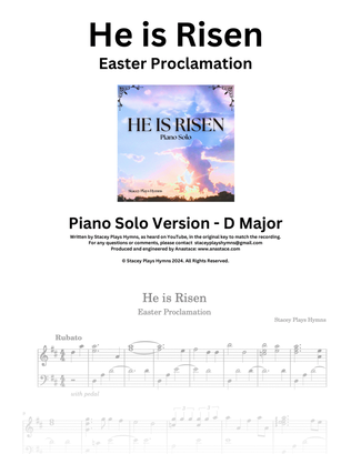 Book cover for He Is Risen [Easter Piano Solo in D Major]