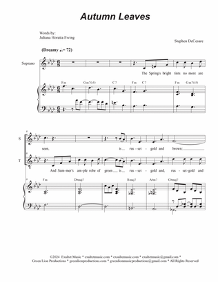 Autumn Leaves (2-part choir - (Soprano and Tenor)