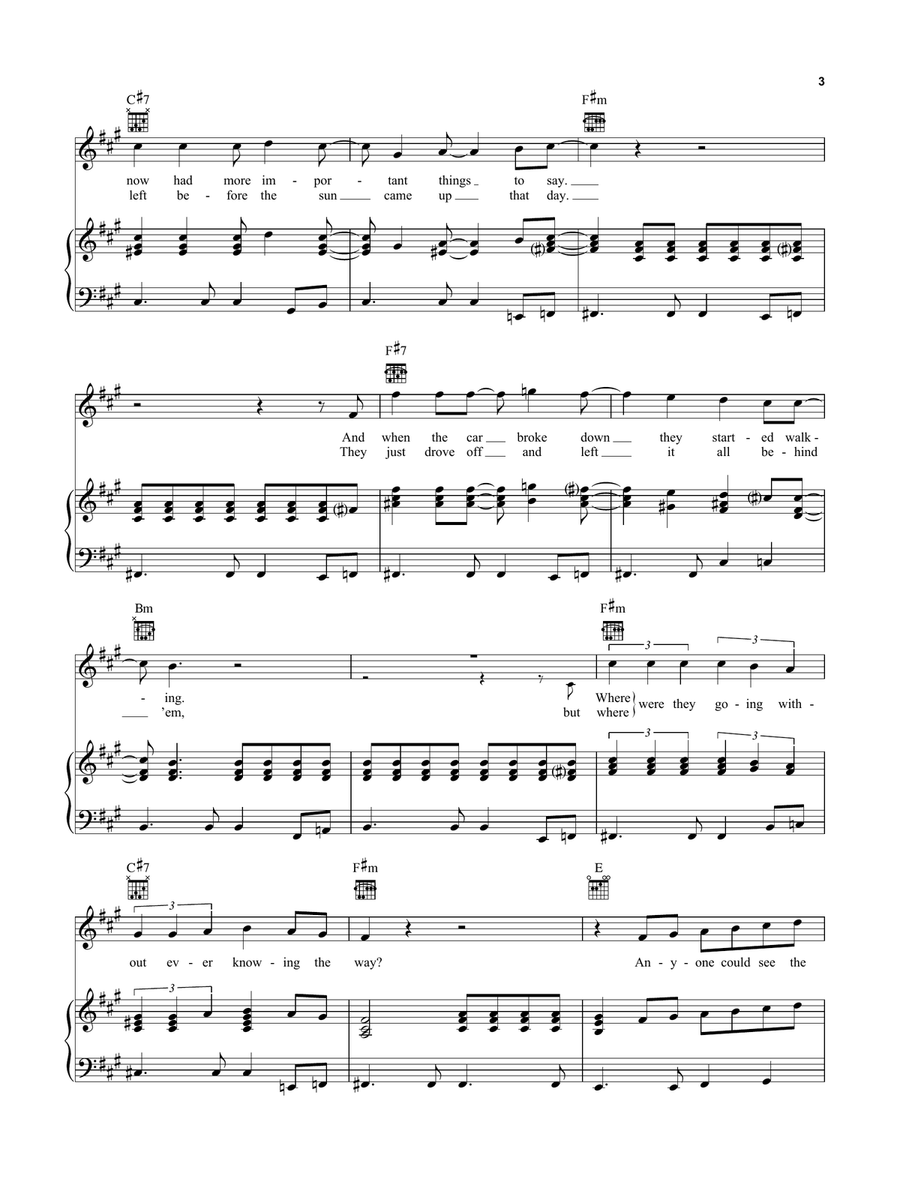 The Way Piano, Vocal, Guitar scores gallery preview page 3
