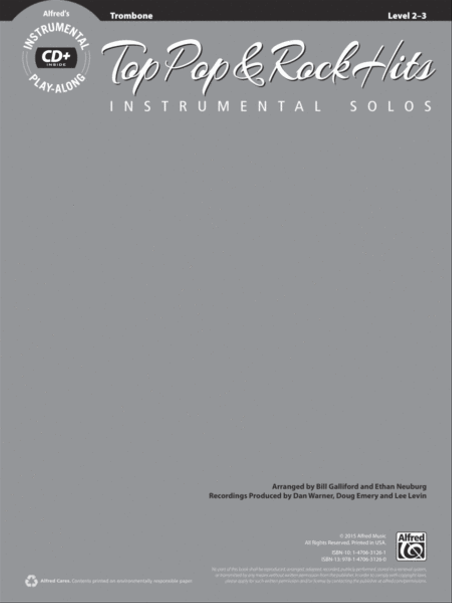 Top Pop & Rock Hits Instrumental Solos Trombone scores gallery preview page 2