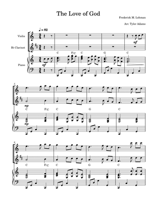 The Love Of God (Violin and Clarinet Duet with Piano)
