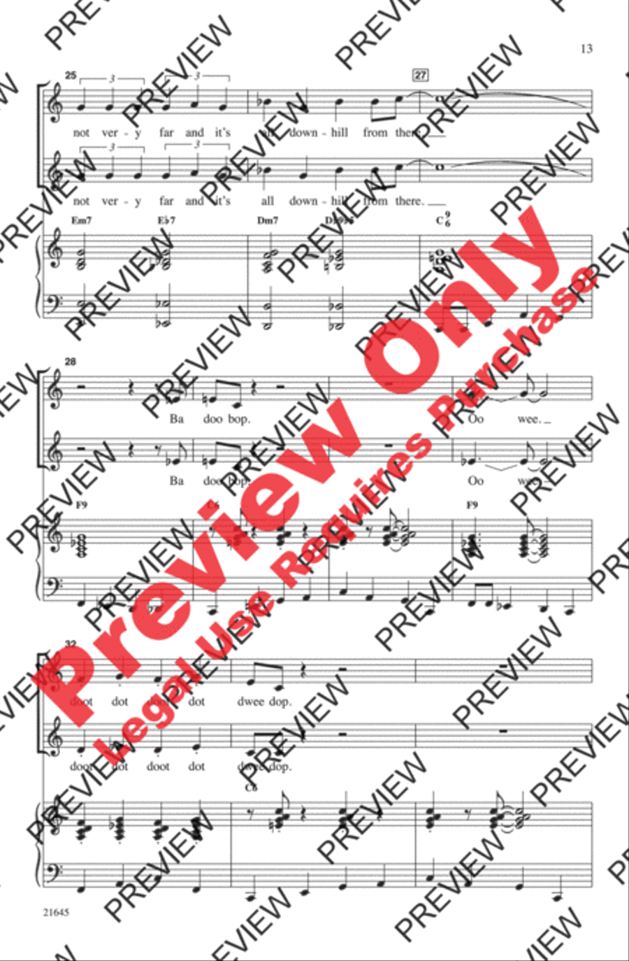 A Jazz Trio 2-Part scores gallery preview page 13