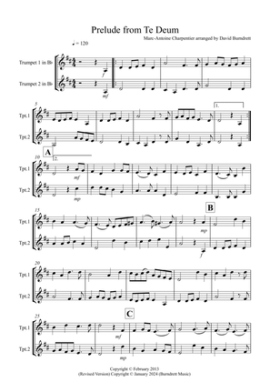 Prelude from Te Deum for Trumpet Duet