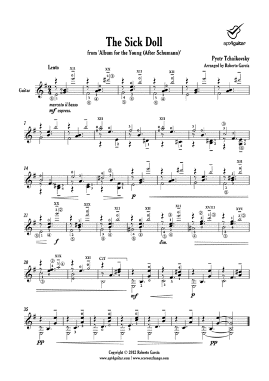 Doll Triptych Classical Guitar scores gallery preview page 2