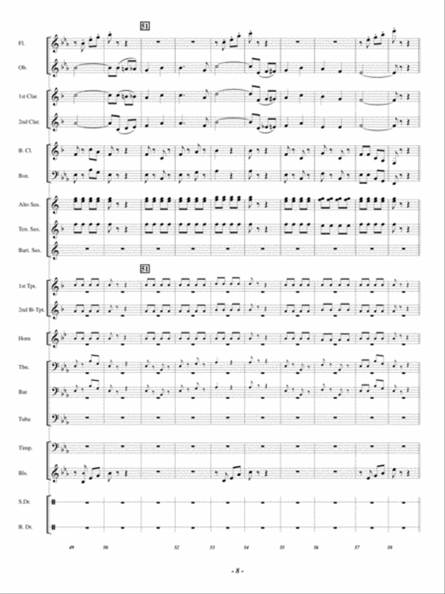 Vivo! Vivo! Concert Band scores gallery preview page 7