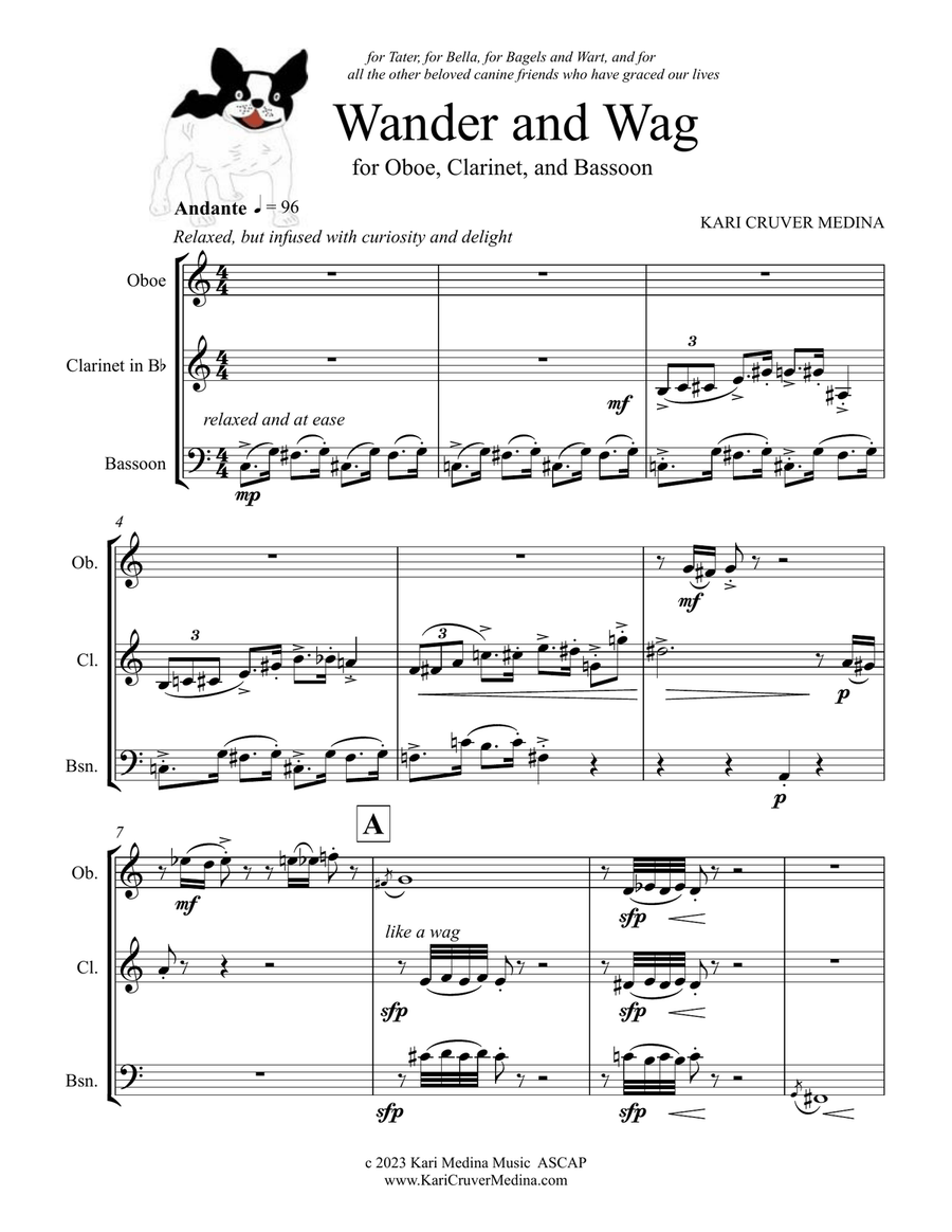 Dog Diaries - for Woodwind Trio Woodwind Trio scores gallery preview page 3