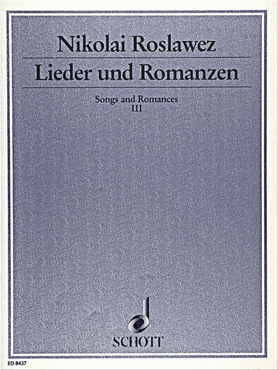 Songs And Romances 3 Voice/piano Voice Solo scores gallery preview page 1