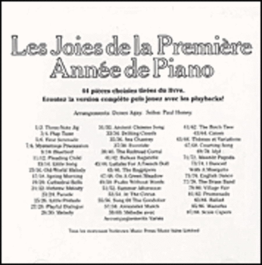 Les Joies de la Premiere Annee de Piano Piano Solo scores gallery preview page 1