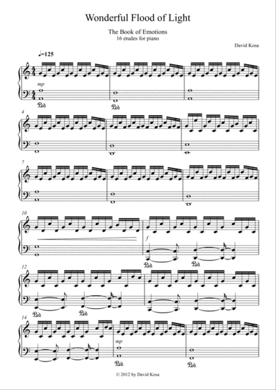Wonderful Flood of Light Piano Method scores gallery preview page 1