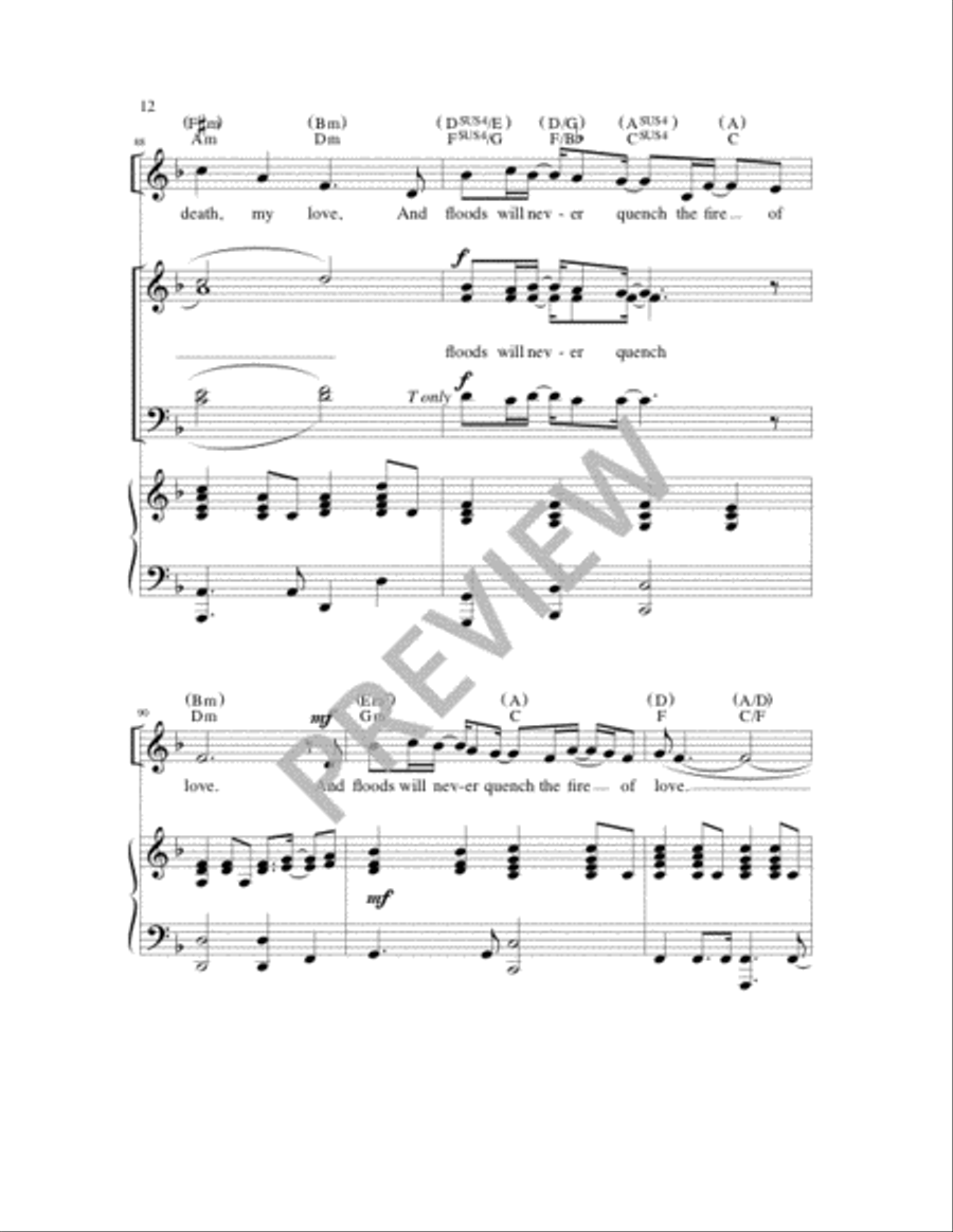 The Fire of Love 4-Part scores gallery preview page 12