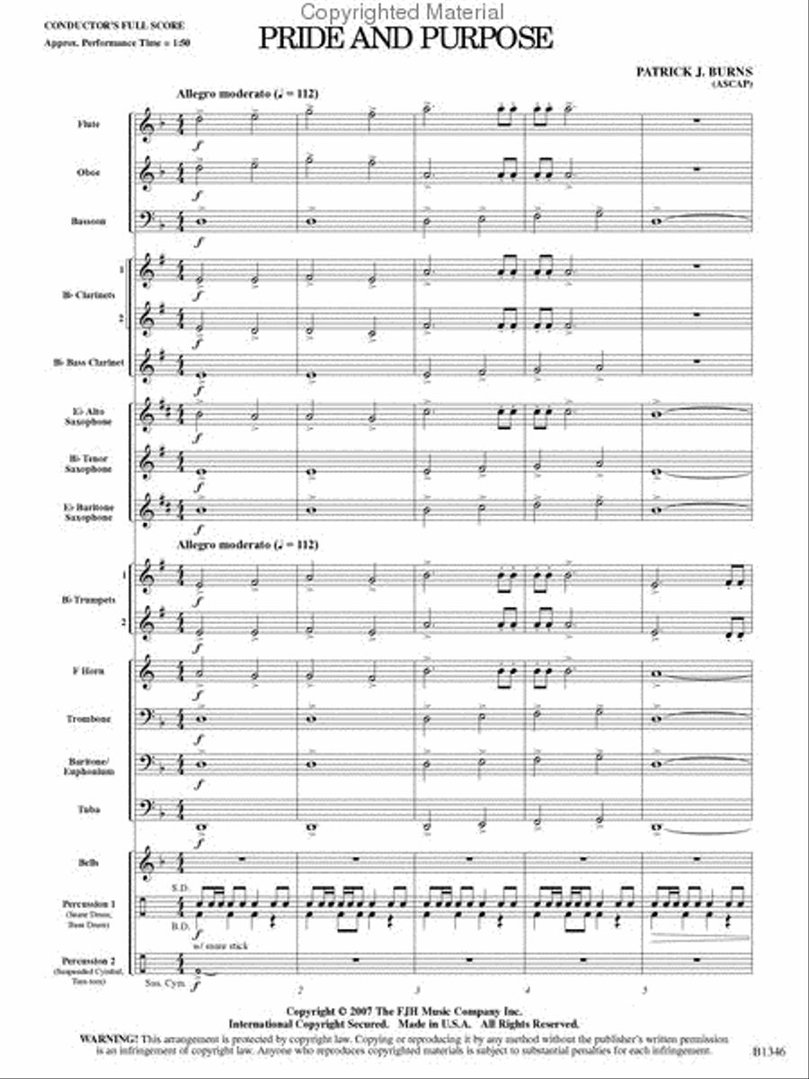 Pride and Purpose Concert Band scores gallery preview page 2