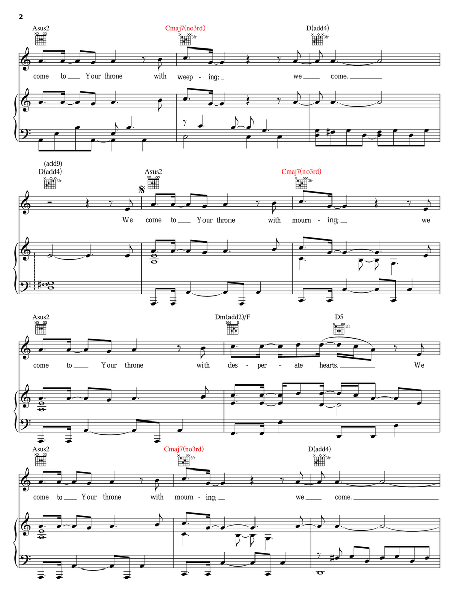 We Come To Your Throne We Come To Your Throne Piano, Vocal, Guitar scores gallery preview page 2