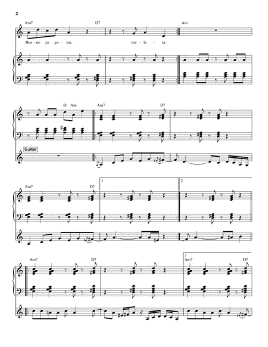 Oye Como Va Piano scores gallery preview page 2