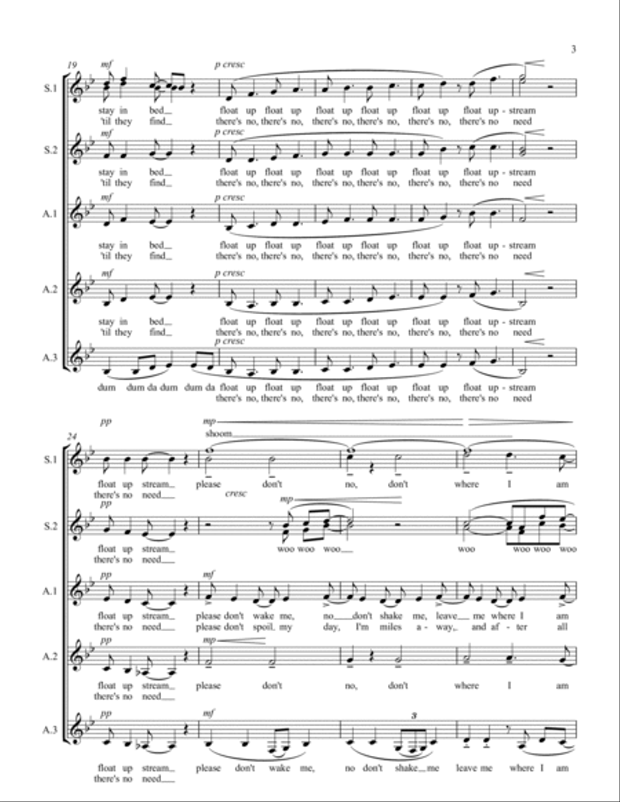 I'm Only Sleeping SSAA scores gallery preview page 3