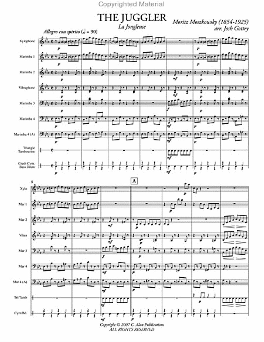 Juggler, The (score only) Percussion Ensemble scores gallery preview page 2