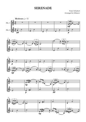 Book cover for Serenade | Schubert | French horn duet
