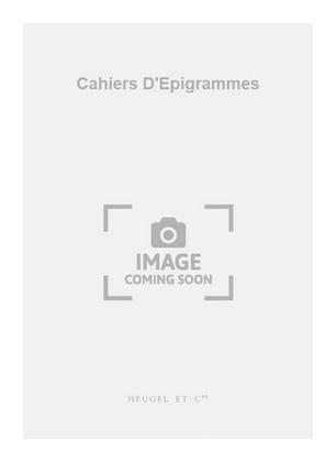 Book cover for Cahiers D'Epigrammes