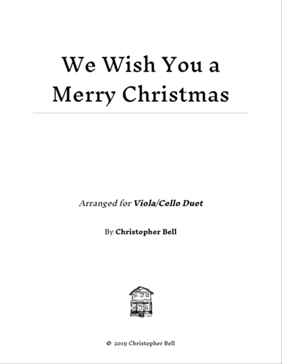 We Wish You A Merry Christmas - Easy Viola/Cello Duet String Duet scores gallery preview page 1