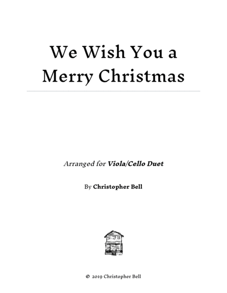 We Wish You A Merry Christmas - Easy Viola/Cello Duet