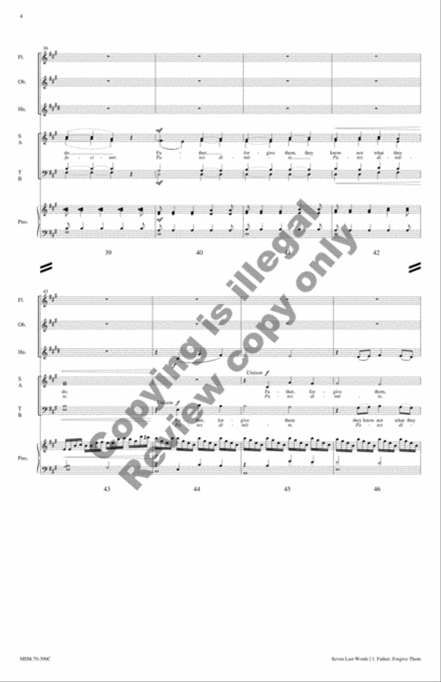 Seven Last Words (Chamber Ensemble Score) Choir scores gallery preview page 29