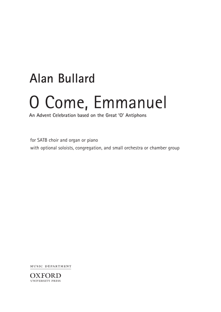 O Come, Emmanuel O Come, Emmanuel 4-Part scores gallery preview page 1